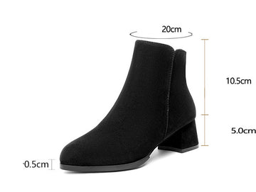 SH429 - Korean Luxe Pointed Suede Boots